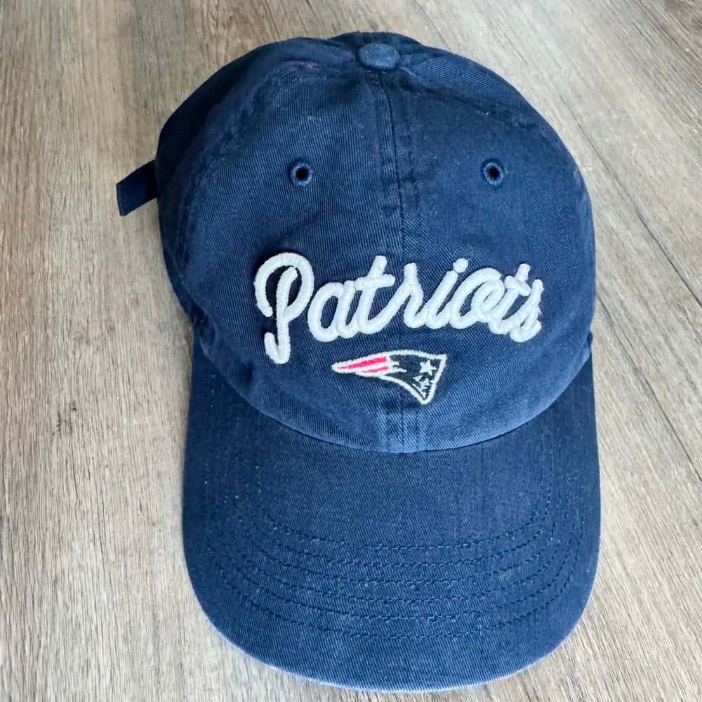 47 Brand New England Patriots Navy Blue Script Logo Women's Adjustable Hat Cap